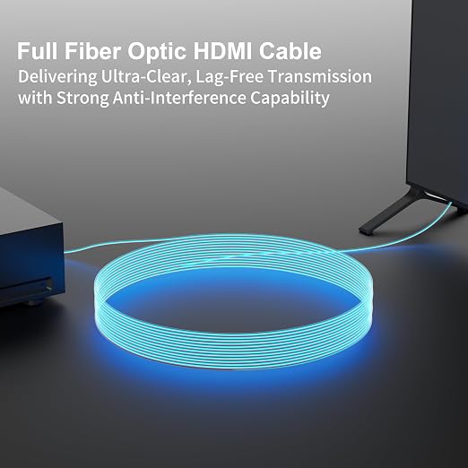 RUIPRO 8K Detachable Full Fiber Optic Armored DisplayPort Cable 1.4, 32.4 Gbps - Image 5