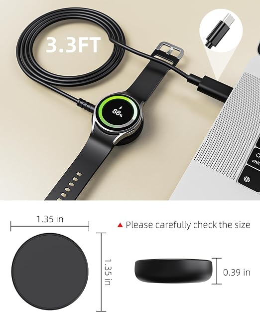 3.3FT USB C for Samsung Galaxy Watch Charger Compatible - Image 4