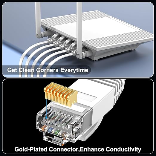 Cat 6 Ethernet Cable 100 ft, Indoor&Outdoor, High Speed 10Gbps Internet Network - Image 5