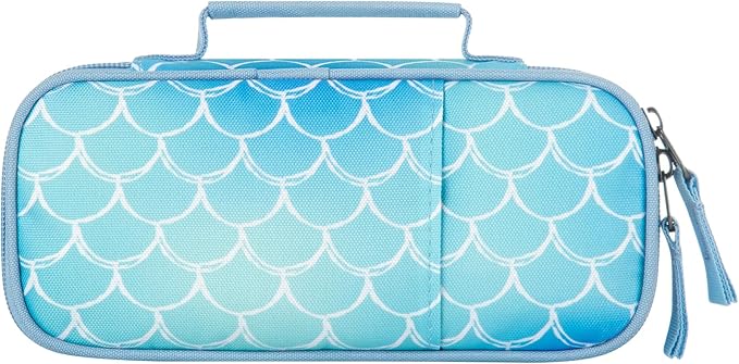 Choco Mocha Mermaid Pencil Case for Girls, Soft Pencil Case Kids Pencils Pouch for Kindergarten Girls, Blue