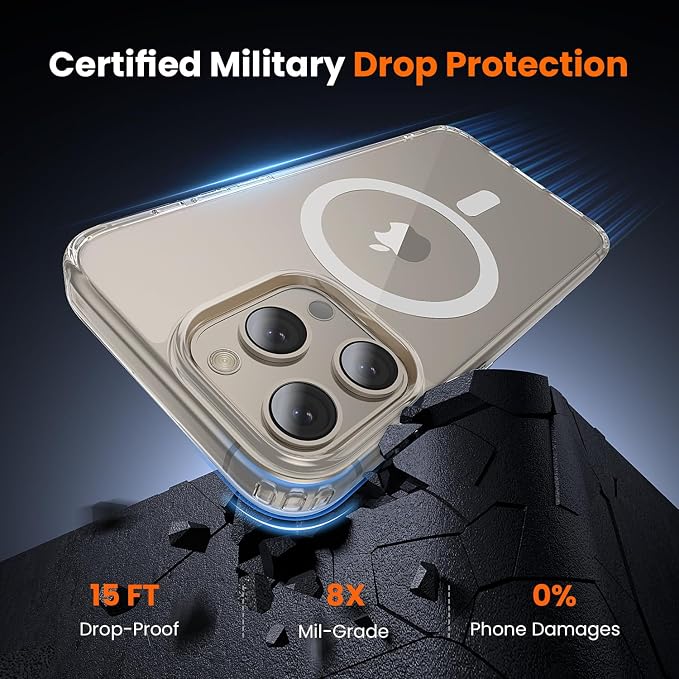 toushion 3 in 1 for iPhone 15 Pro Case Clear - Image 3