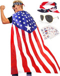 250 Year Wearable American Flag Cape Costume Set 250th Anniversary Merchandise by YUSPENYE
