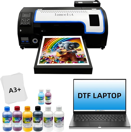 Lancelot Auto-Maintenance A3 M1630 Pro DTF Printer Transfer Printing Machine with White Ink Circulation and Auto-Film Cutter for DIY Print T-Shirt,Doule Speed for L1800/R1390 DTF Printer