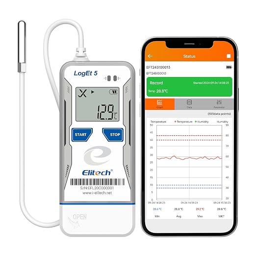 Elitech Bluetooth Temperature Data Logger FDA Standards, by Elitech
