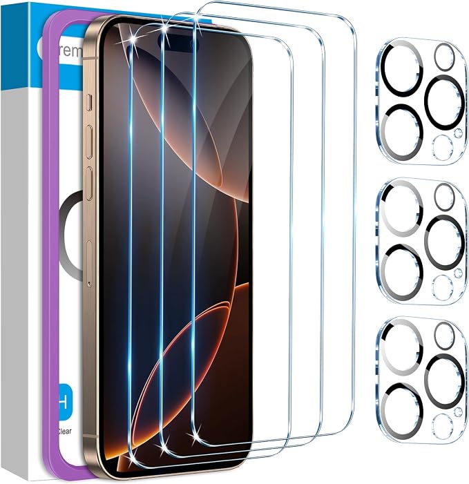 Fotbor for 3Pack iPhone 16 Pro Screen Protector by Fotbor