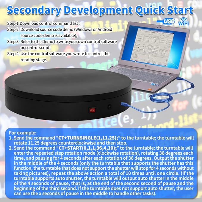 Programmable Motorized Electric Turntable Rotating Display Stand Rotating - Image 7