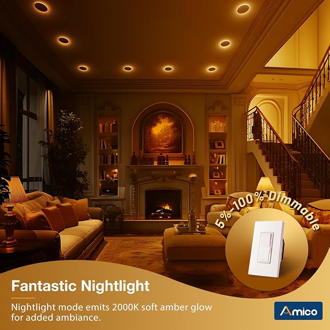 Amico 12 Pack 4 Inch 5CCT LED Recessed Ceiling Light - Image 6