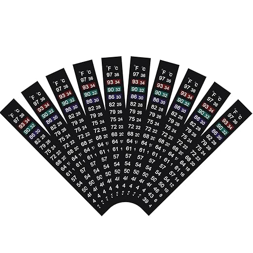 Brewing Thermometer Strip Adhesive Strip Thermometer Aquarium Thermometer Strip by JANSAMN