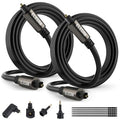 Elecan Optical Audio Cable 8 Ft/2 Pack Digital Audio Toslink Cable Cord-Fiber by Elecan