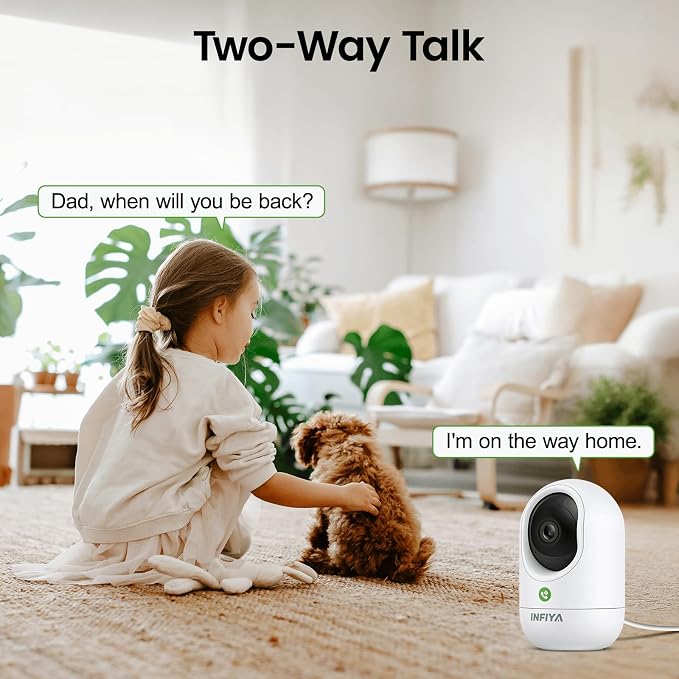 INFIYA 2K Baby Camera-WiFi Home Security Cameras Indoor via One-Tap Call - Image 5