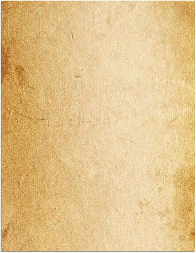 Loose Leaf Paper, Stationery Writing Paper, Vintage Antique Letterhead Paper 8.5" x 11",100 Sheets, A4 Unpunched Refills Paper for Ring Binder/Discbound, Decorative Printer Paper