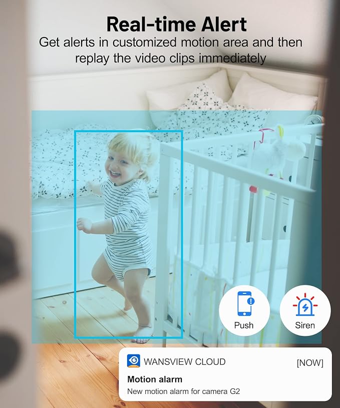 GALAYOU Indoor Security Camera 2K, Pet Camera, 360 Degree 2.4G WiFi Home - Image 3