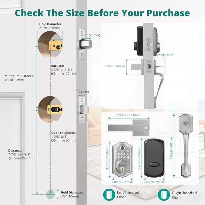 AkaGear DS10 Keyless Entry Door Lock - Image 7