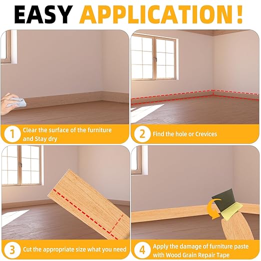 GSCIT Club Wood Grain Repair Tape, 2.4 inch X 250ft Self Adhesive Maple Grain Repair Patch for Tables, Chairs, Baseboards, Doors, Windows, Floors, Handicraft DIY.