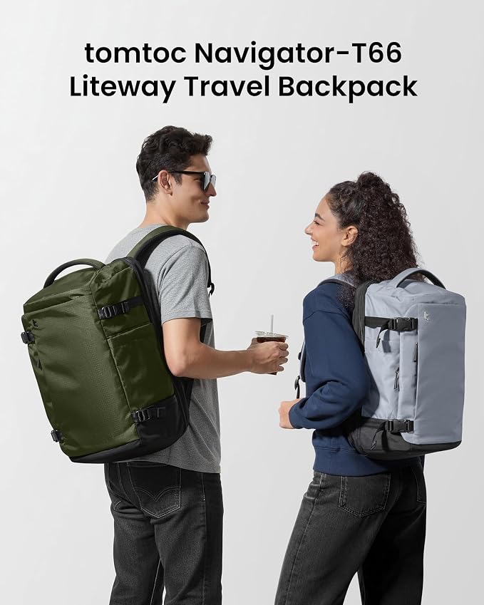 tomtoc Travel Backpack 28L, TSA Friendly Flight Approved Carry-on Luggage - Image 2