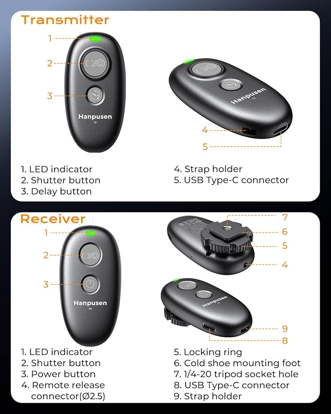 for Panasonic LUMIX Camera Rechargeable Remote Shutter Release - Image 8