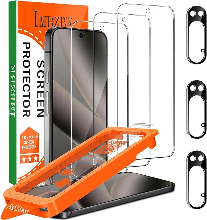 IMBZBK 3 Pack Screen Protector for Google Pixel 10 Pro, 3 Tempered Glass Camera by IMBZBK