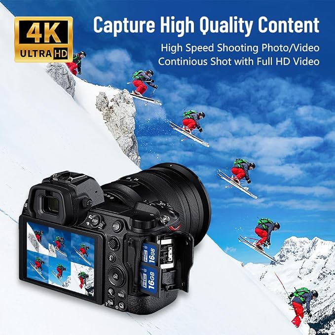16GB SD Card, C10 SDHC UHS-I Memory Cards U1 Class 10 High-Speed Full 4K HD - Image 3