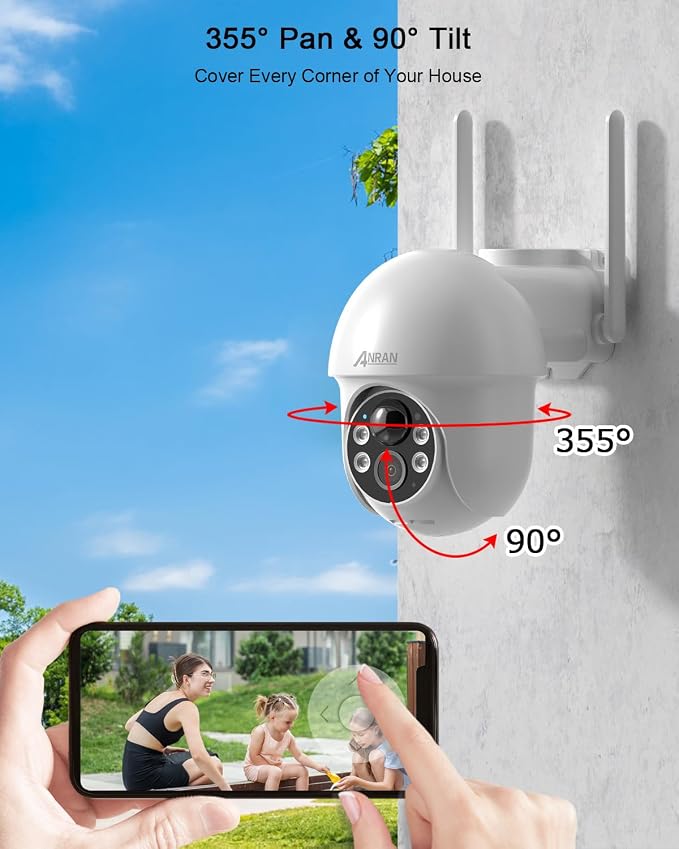 ANRAN Security Camera Wireless Outdoor, 2K Solar Outdoor Camera - Image 4