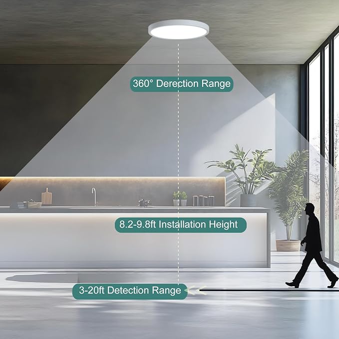 12 Inch Motion Sensor LED Ceiling Light Wired, Closet Lights Motion Activated - Image 4