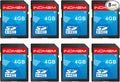 SD Card 4GB, 8 Packs Class 4 4GB Flash Memory Card MLC Standard Secure Digital by Unknown