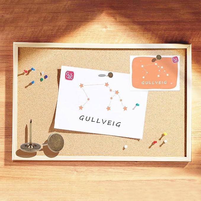 Gullveig Bronze Push Pins - 100 Piece Set in Elegant Metallic Finish - Durable Metal Thumb Tacks, Reusable Paper Box - Perfect for Home, Office, and DIY Projects - Ф11mm x 17mm