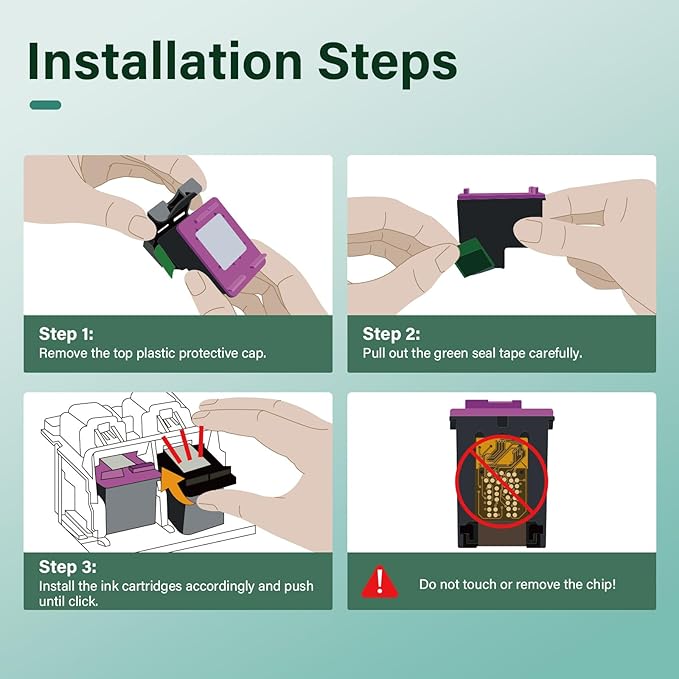 65XL 65 Ink Cartridges Black/Color Combo Pack Remanufactured Replacement for HP65 XL Black and Color for HP Envy 5055 5052 5000 DeskJet 3755 3772 3700 2600 3752 Printer (Black Tri-Color)