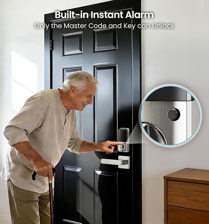 Veise VE07 Fingerprint Smart Door Lock, 7-in-1 Keyless Entry Deadbolt - Image 13