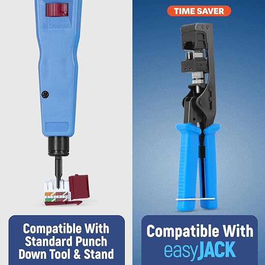 Everest 90° Angled RJ45 Cat6A Keystone Jacks 10-Pack in Red - Image 4