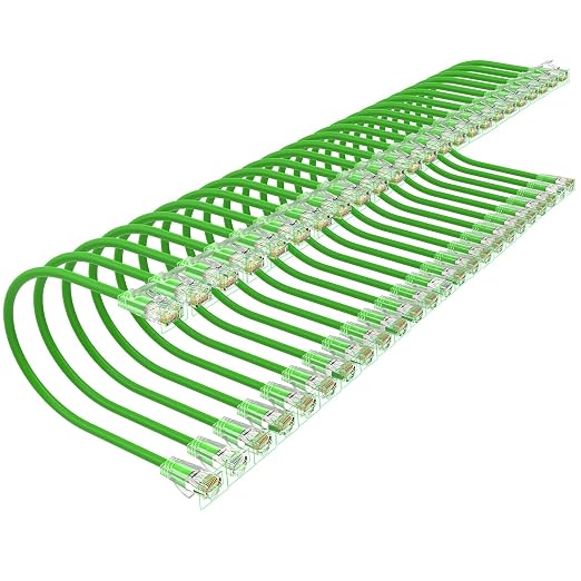 Cat 6 Patch Cables 2 feet, Slim Cat6a Ethernet Patch Cable 10Gbps 550Mhz by Unknown
