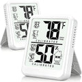 Antonki 2-Pack Room Thermometer, Digital Small Hygrometer Indoor Thermometer by Antonki