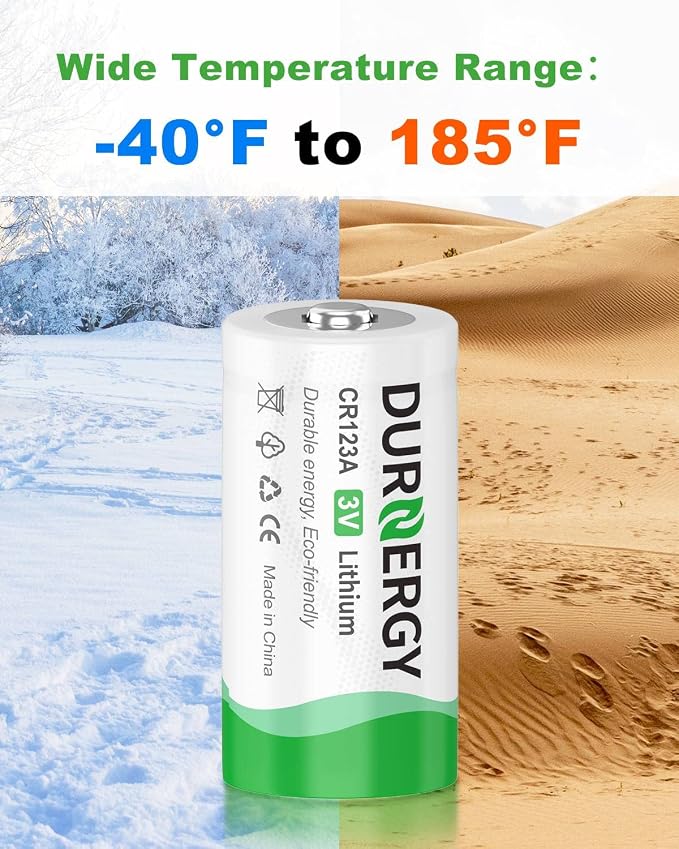 DURNERGY CR123A Lithium Batteries 16 Pack 3 Volt 123A Battery - Image 4