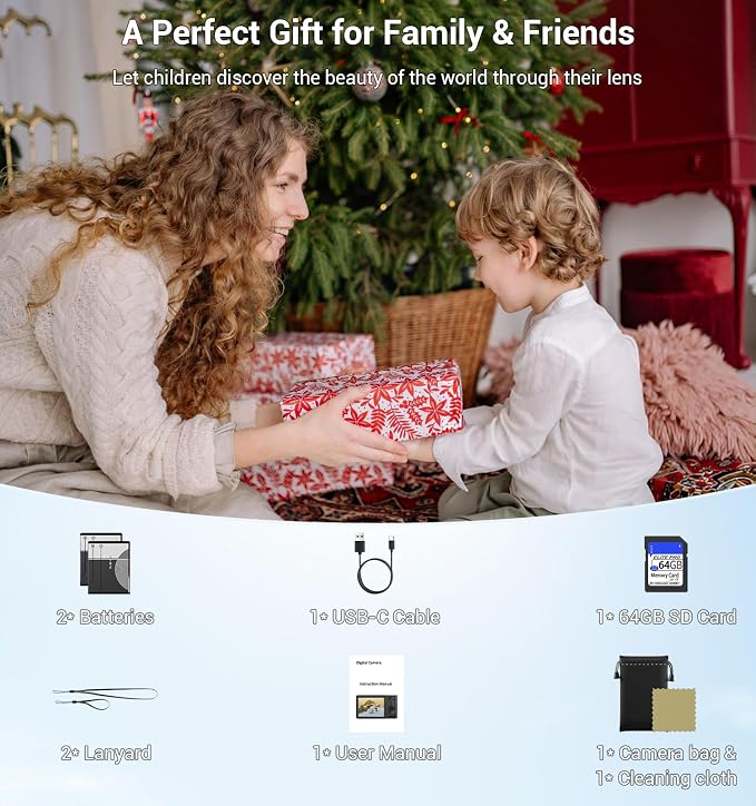 Digital Camera 4K, Autofocus Digital Compact Digital Camera, 16X Digital Zoom - Image 9