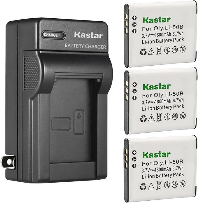Kastar 3-Pack Battery and AC Wall Charger Replacement by Kastar