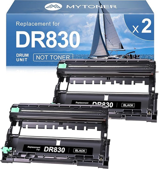 MYTONER Compatible Drum Replacement for Brother DR-830 DR830 Drum High Yield for DCP-L2640DW MFC-L2820DW HL-L2400D HL-L2460DW HL-L2405W HL-L2465DW HL-L2480DW MFC-L2820DW XL Printer, 2 Packs