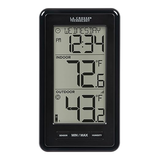 La Crosse Technology 308-43647-INT Digital Black Wireless Thermometer by LaCrosseTechnology