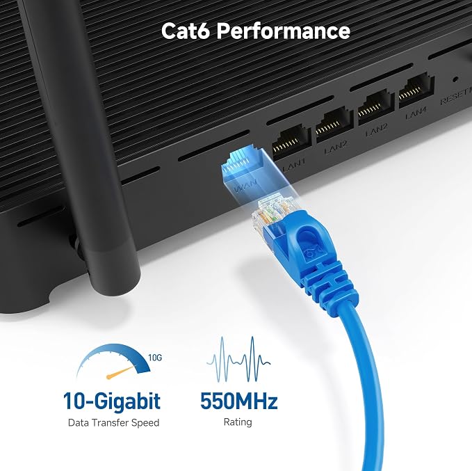 Cable Matters 10Gbps 5-Pack Snagless Short Cat 6 Ethernet Cable - 3ft - Image 5
