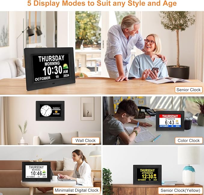 SSINI Digital Calendar Dementia Alarm Clock - Image 4