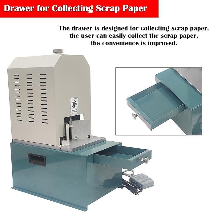 INTBUYING Electric Corner Rounder, Round Corner Cutter Cutting Machine, Corner Rounding Machine, Feature 7 Types of Blades R3 R4 R5 R6 R8 R9 R10, with Foot Switch for Notebook Name Cards PVC Paper