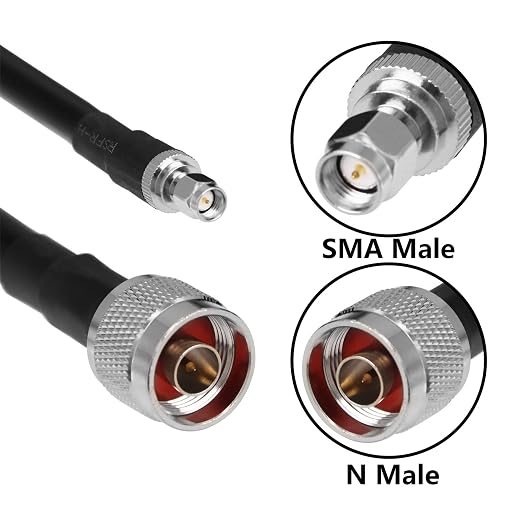 36ft N Male to SMA Male Cable, SMA to N Cable 50 ohm Ultra Low Loss KMR240 - Image 8