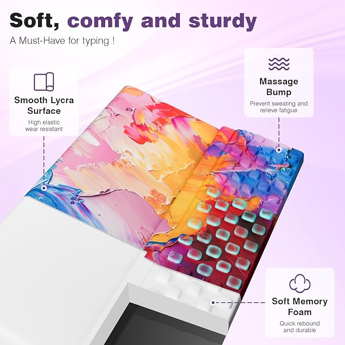 Ospelelf Keyboard Wrist Rest Comfortable Ergonomic Keyboard Stand Riser Holder Pad for Office Home