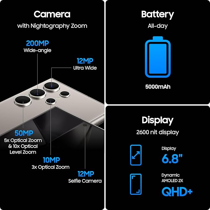 Samsung Galaxy S24 Ultra 5G, US Version, Titanium Gray - Image 6