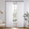 Memory Trained Pinch Pleated Curtains 120 Inches Long, Viral Linen Pinch Pleat by ANRODUO