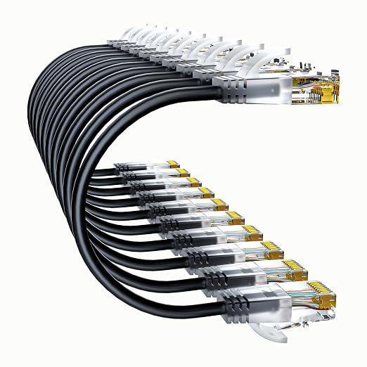 Cat6a Patch Cables 5ft Slim, Cat6 Ethernet Patch Cable Pure Copper, Flexible by 10Gsupxsel