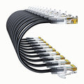 Cat6a Patch Cables 2ft Slim, Cat6 Ethernet Patch Cable Pure Copper, Flexible by 10Gsupxsel