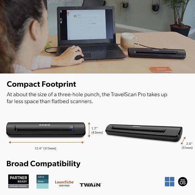 Ambir TravelScan Pro 600-BCS Simplex Document Scanner - Image 6