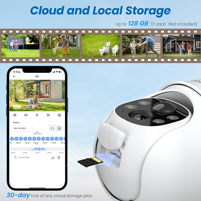 2K Cameras for Home Security-2.4G WiFi Outdoor Camera Wireless Solar/Battery - Image 7