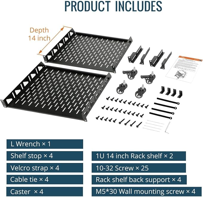 TECMOJO 20U Open Frame Network Rack - Image 6