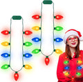 QZYL 16 Pcs Christmas Light Up Necklace, Colorful Christmas Necklaces Bulk by QZYL