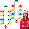 QZYL 16 Pcs Christmas Light Up Necklace, Colorful Christmas Necklaces Bulk by QZYL